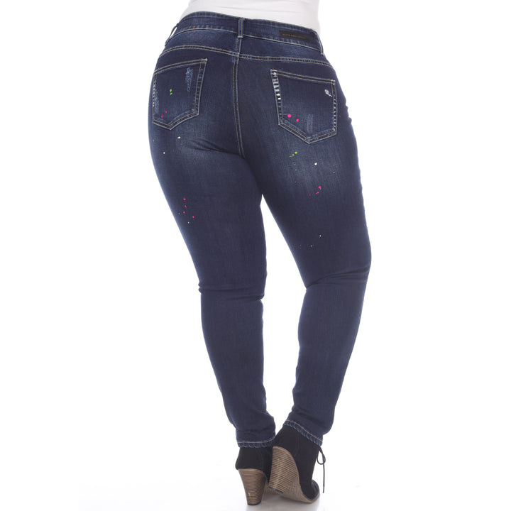 Women's Plus Size Paint Effect Denim