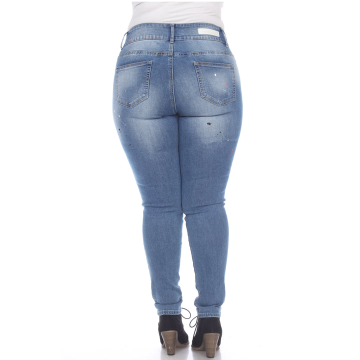 Women's Plus Size Paint Effect Denim