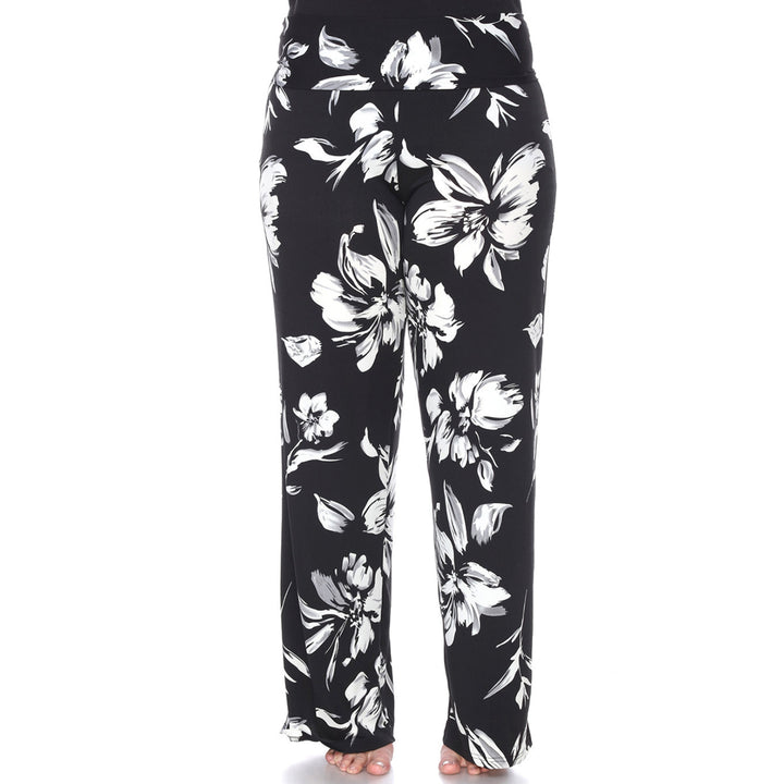 Women's Plus Size Floral Palazzo Pants