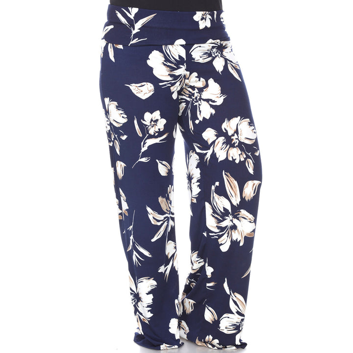 Women's Plus Size Floral Palazzo Pants