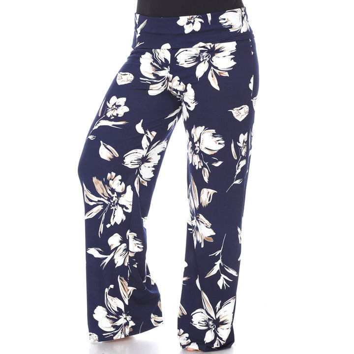 Women's Plus Size Floral Palazzo Pants