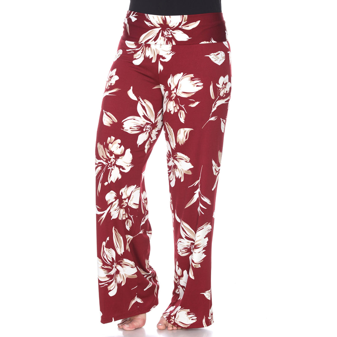 Women's Plus Size Floral Palazzo Pants