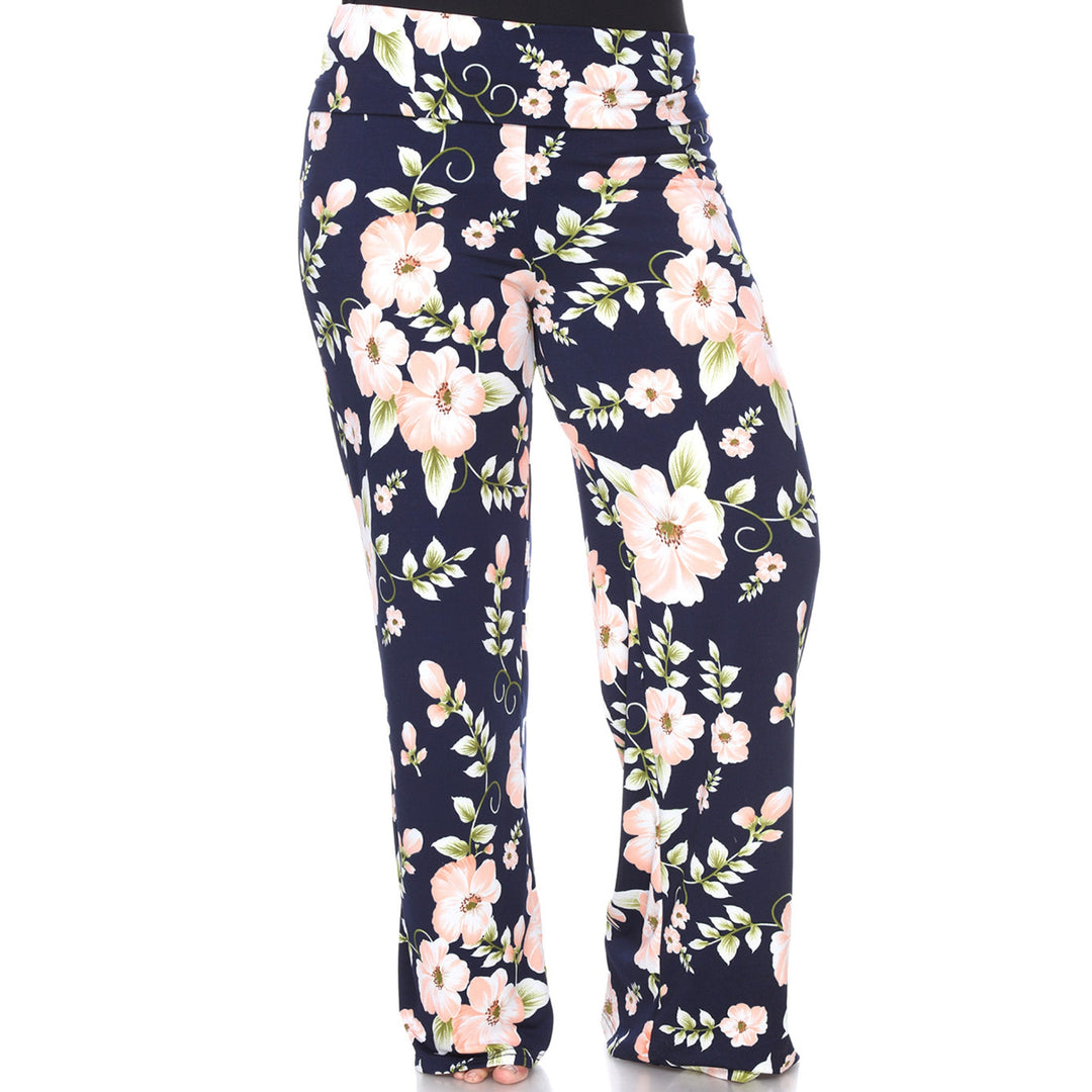 Women's Plus Size Floral Palazzo Pants