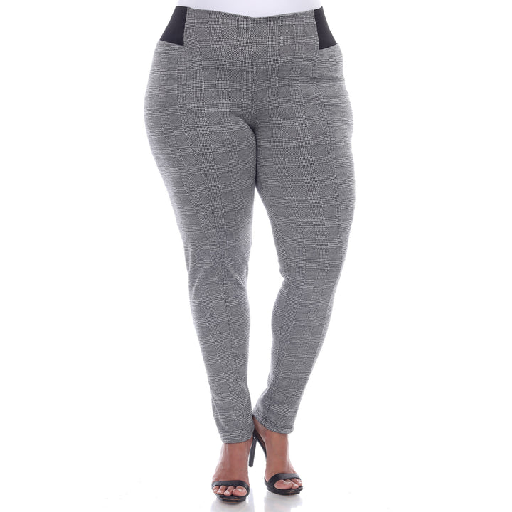 Women's Plus Size Jacquard Slim Pants