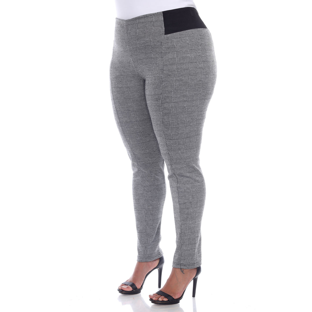 Women's Plus Size Jacquard Slim Pants