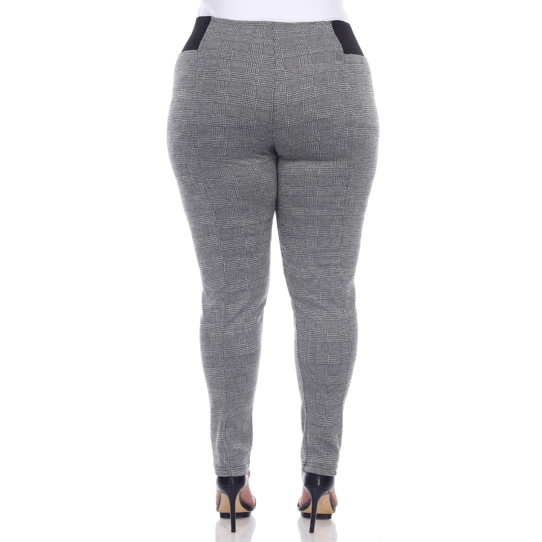 Women's Plus Size Jacquard Slim Pants