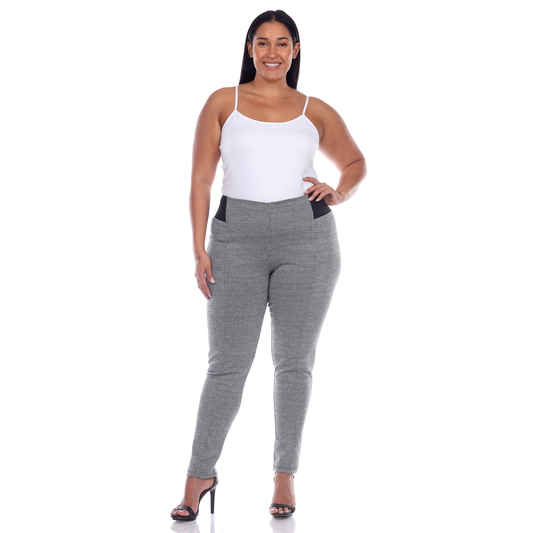 Women's Plus Size Jacquard Slim Pants