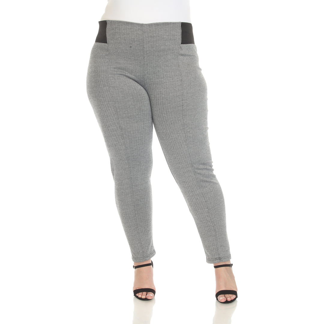 Women's Plus Size Jacquard Slim Pants