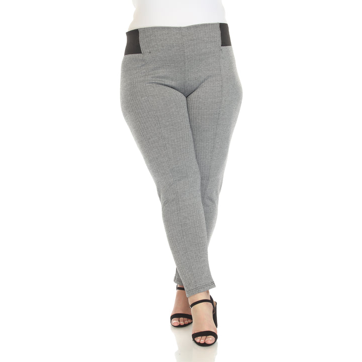 Women's Plus Size Jacquard Slim Pants