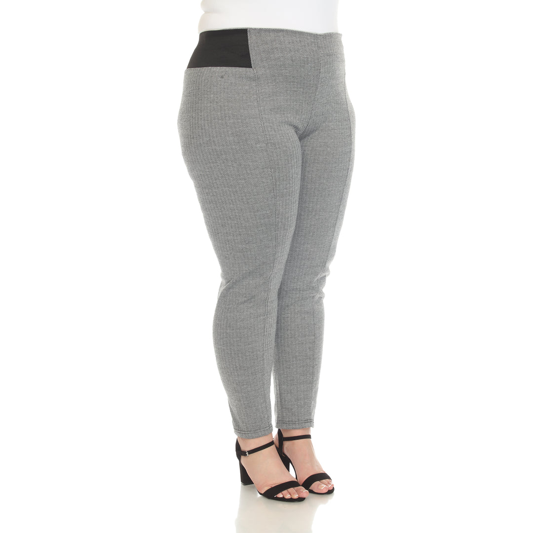 Women's Plus Size Jacquard Slim Pants