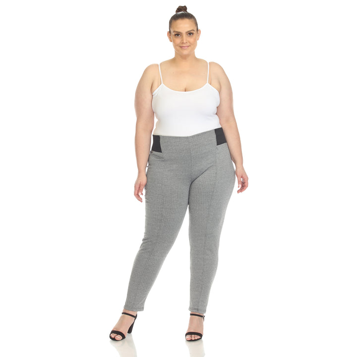 Women's Plus Size Jacquard Slim Pants