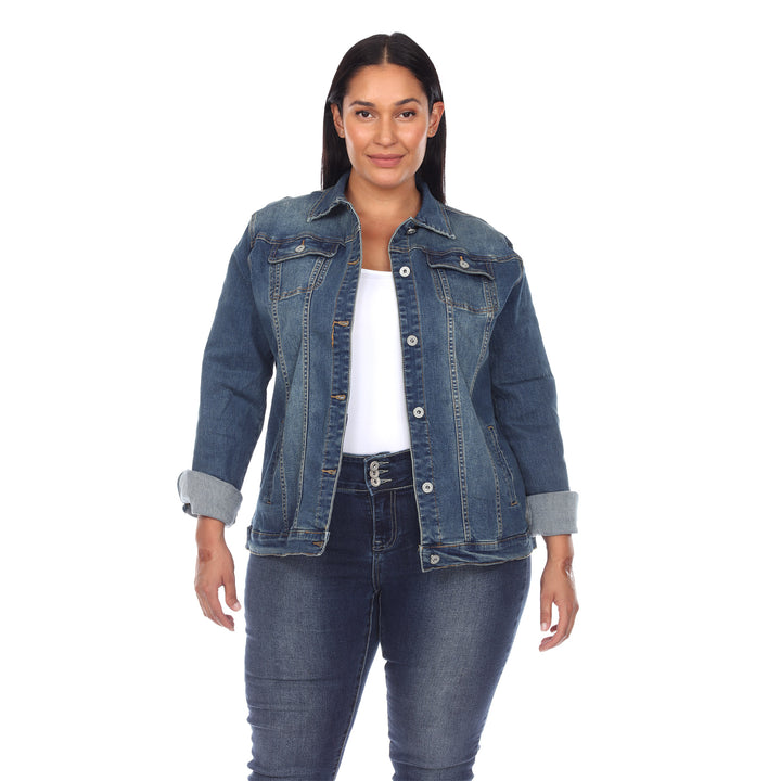 Women's Plus Size Classic Denim Jacket