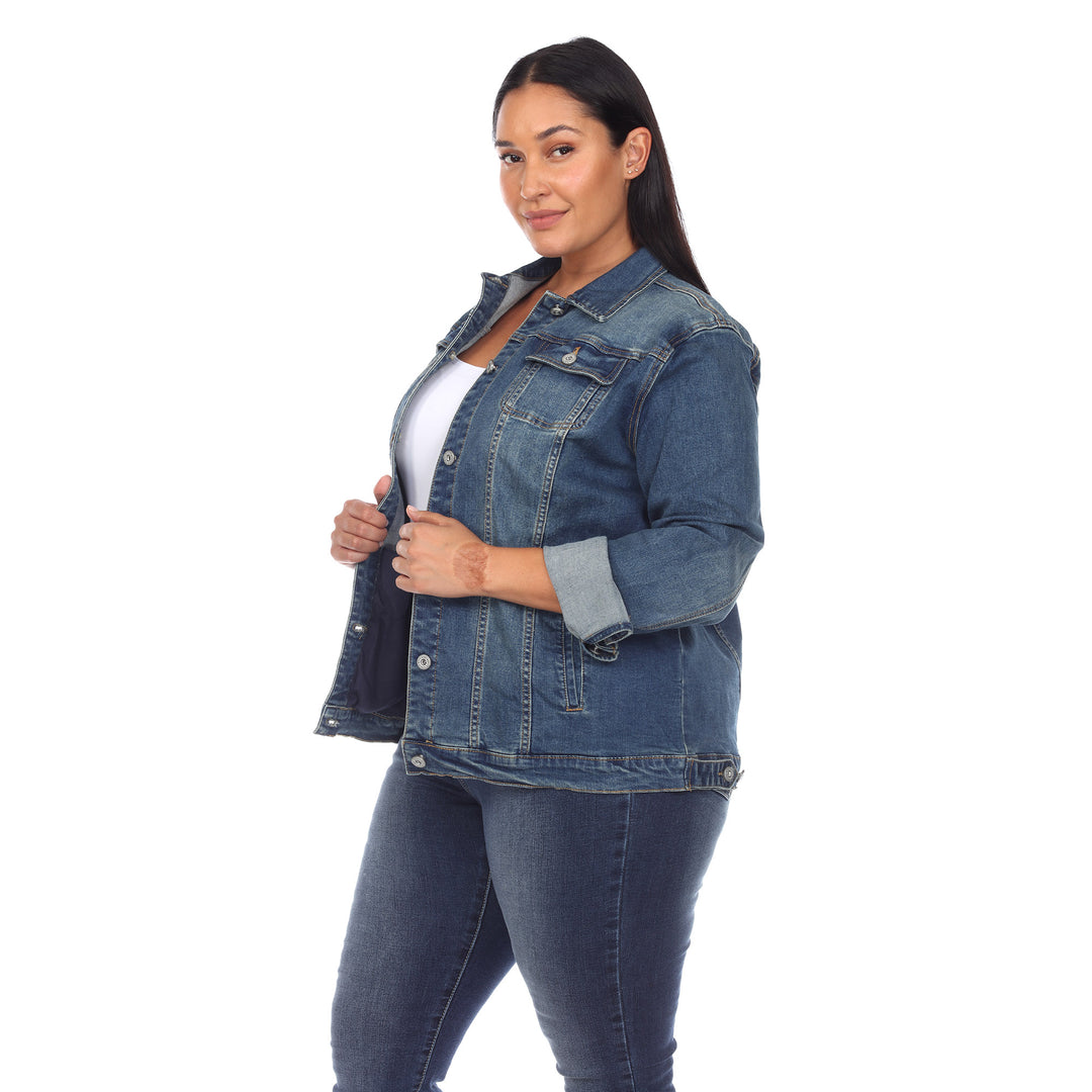 Women's Plus Size Classic Denim Jacket