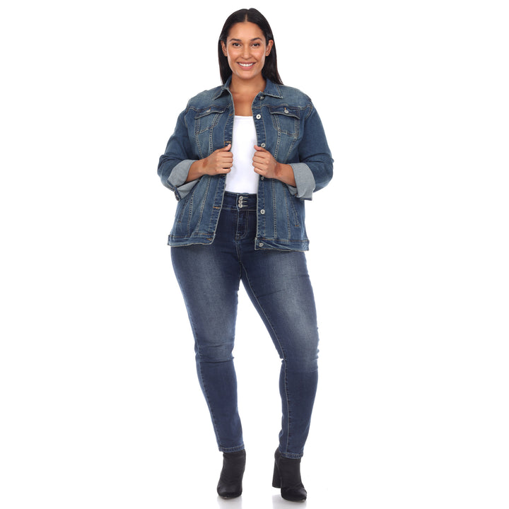 Women's Plus Size Classic Denim Jacket