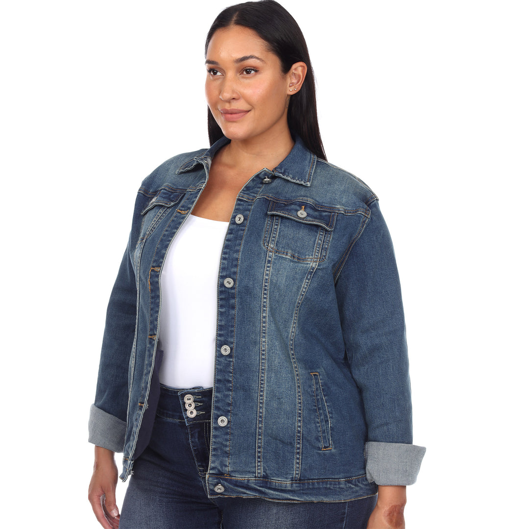 Women's Plus Size Classic Denim Jacket