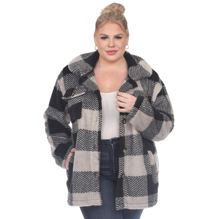 Plus Size Plaid Shacket