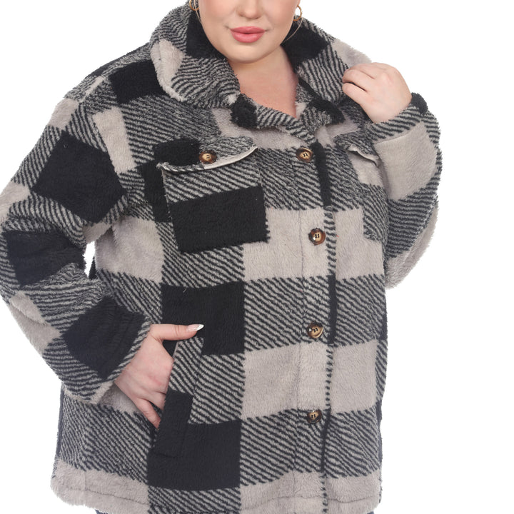 Plus Size Plaid Shacket