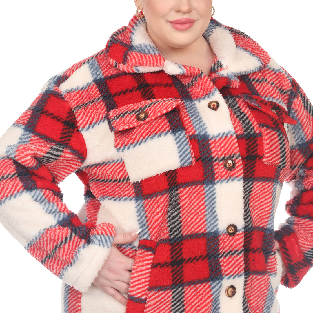 Plus Size Plaid Shacket