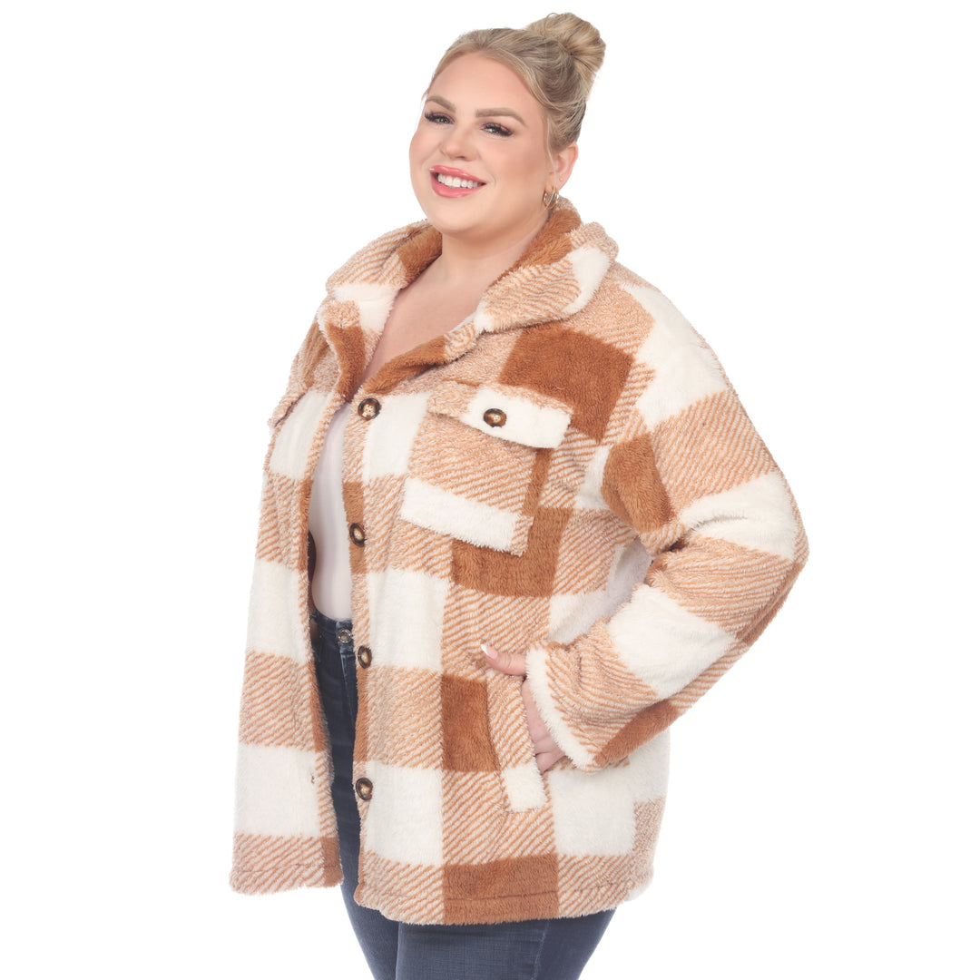 Plus Size Plaid Shacket