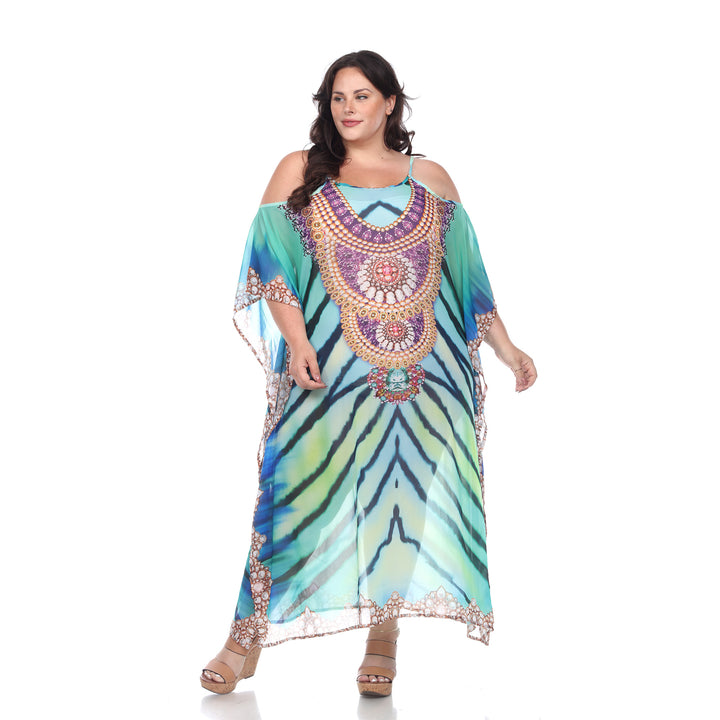 Women's Plus Size Maxi Sheer Caftan