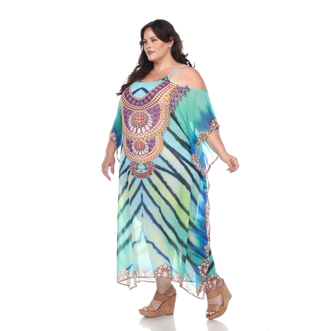 Women's Plus Size Maxi Sheer Caftan