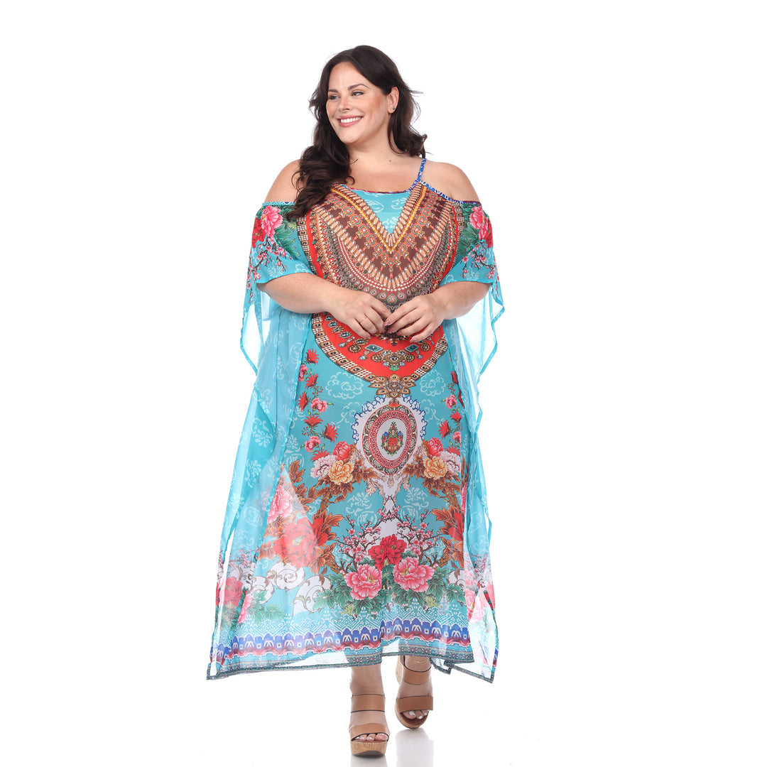 Women's Plus Size Maxi Sheer Caftan