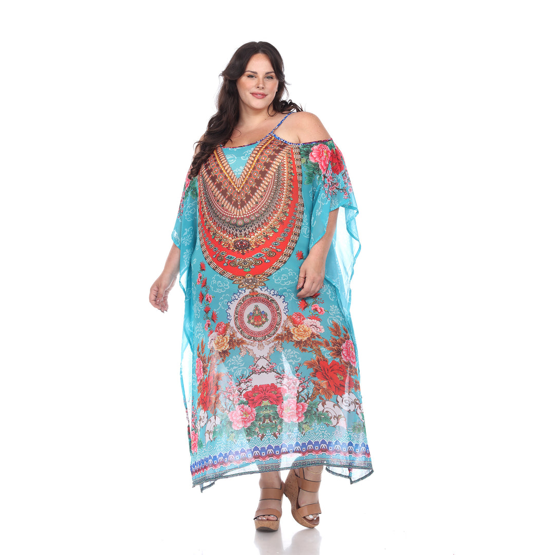 Women's Plus Size Maxi Sheer Caftan