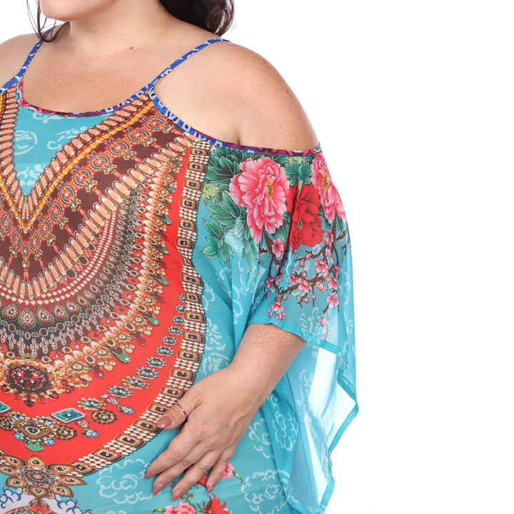 Women's Plus Size Maxi Sheer Caftan