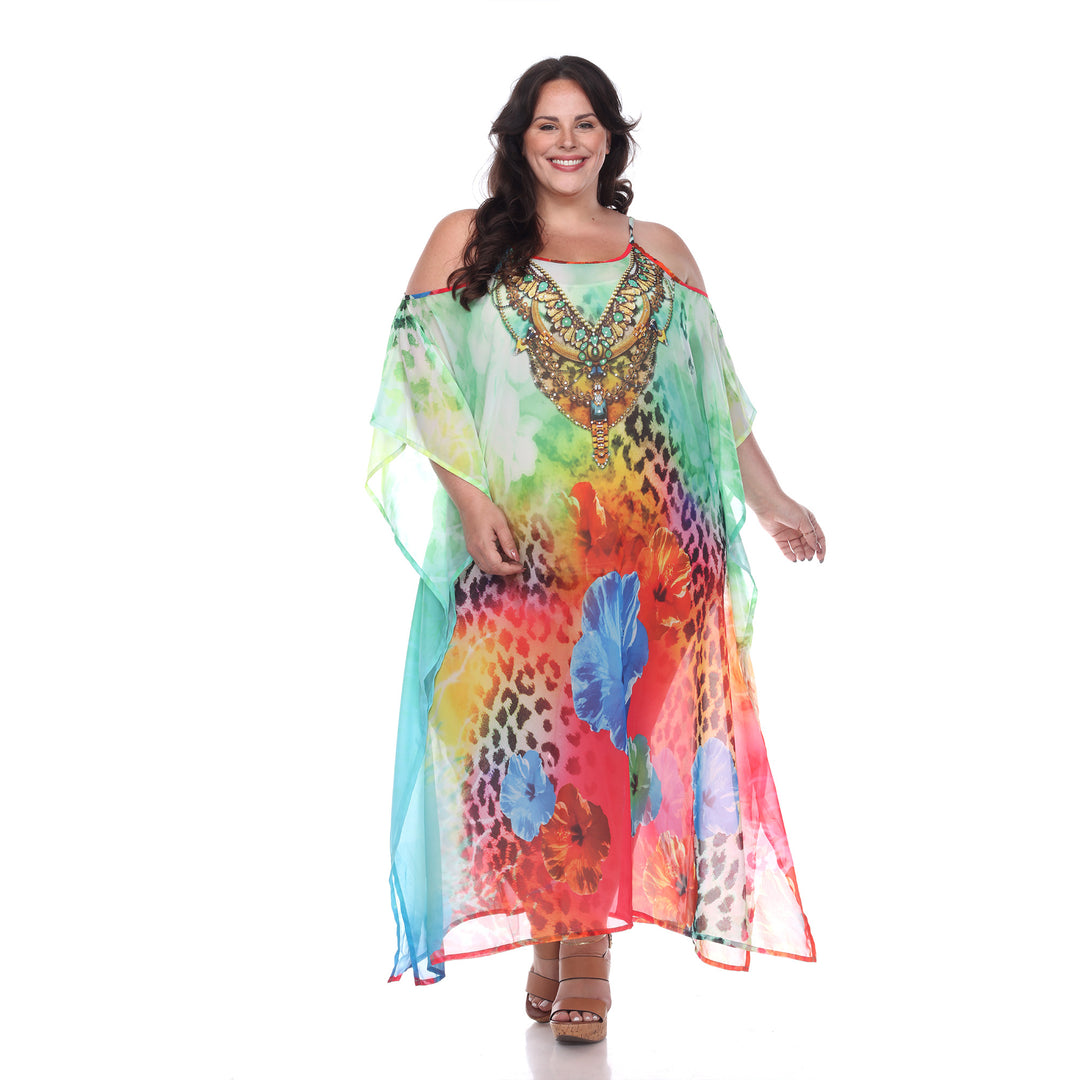 Women's Plus Size Maxi Sheer Caftan