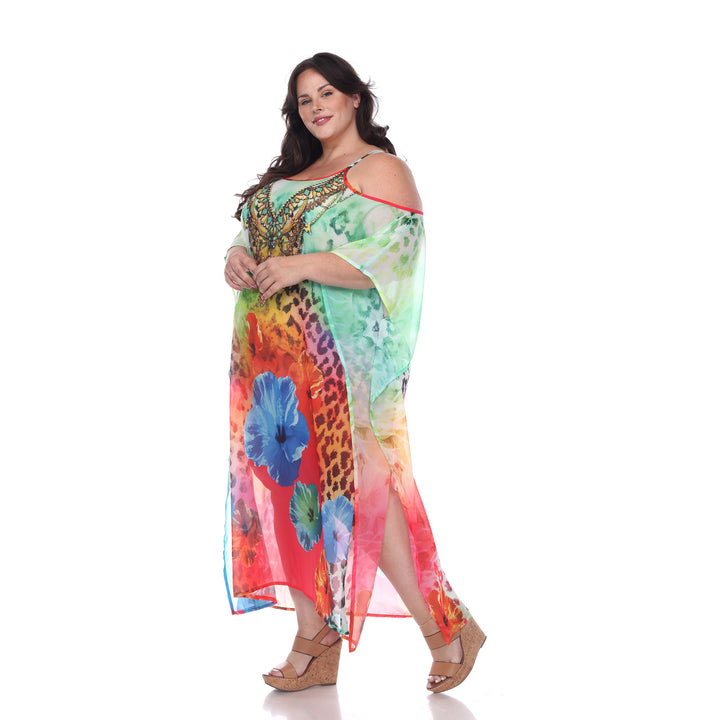 Women's Plus Size Maxi Sheer Caftan