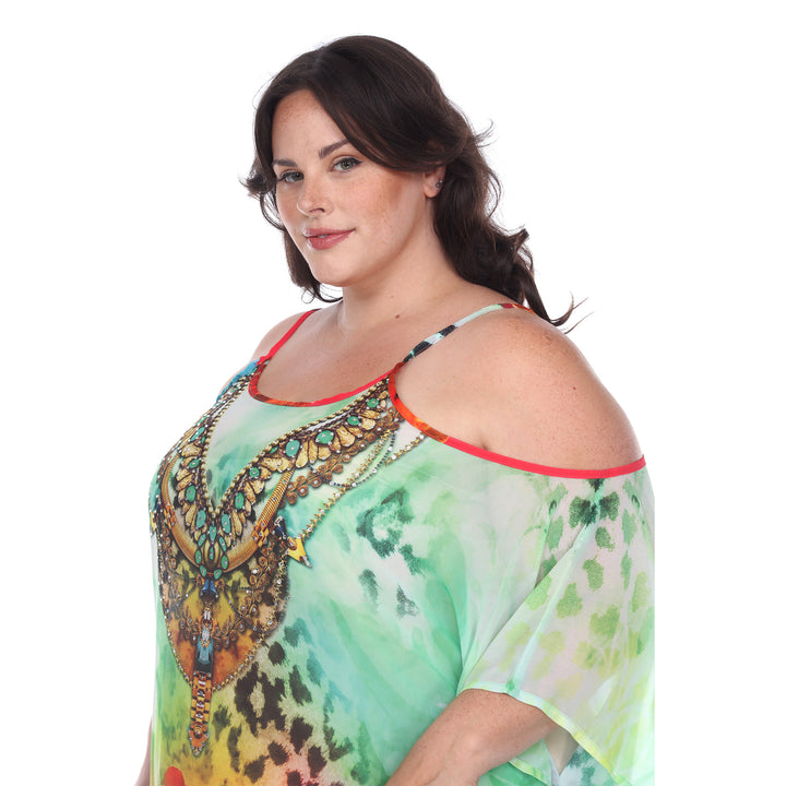 Women's Plus Size Maxi Sheer Caftan