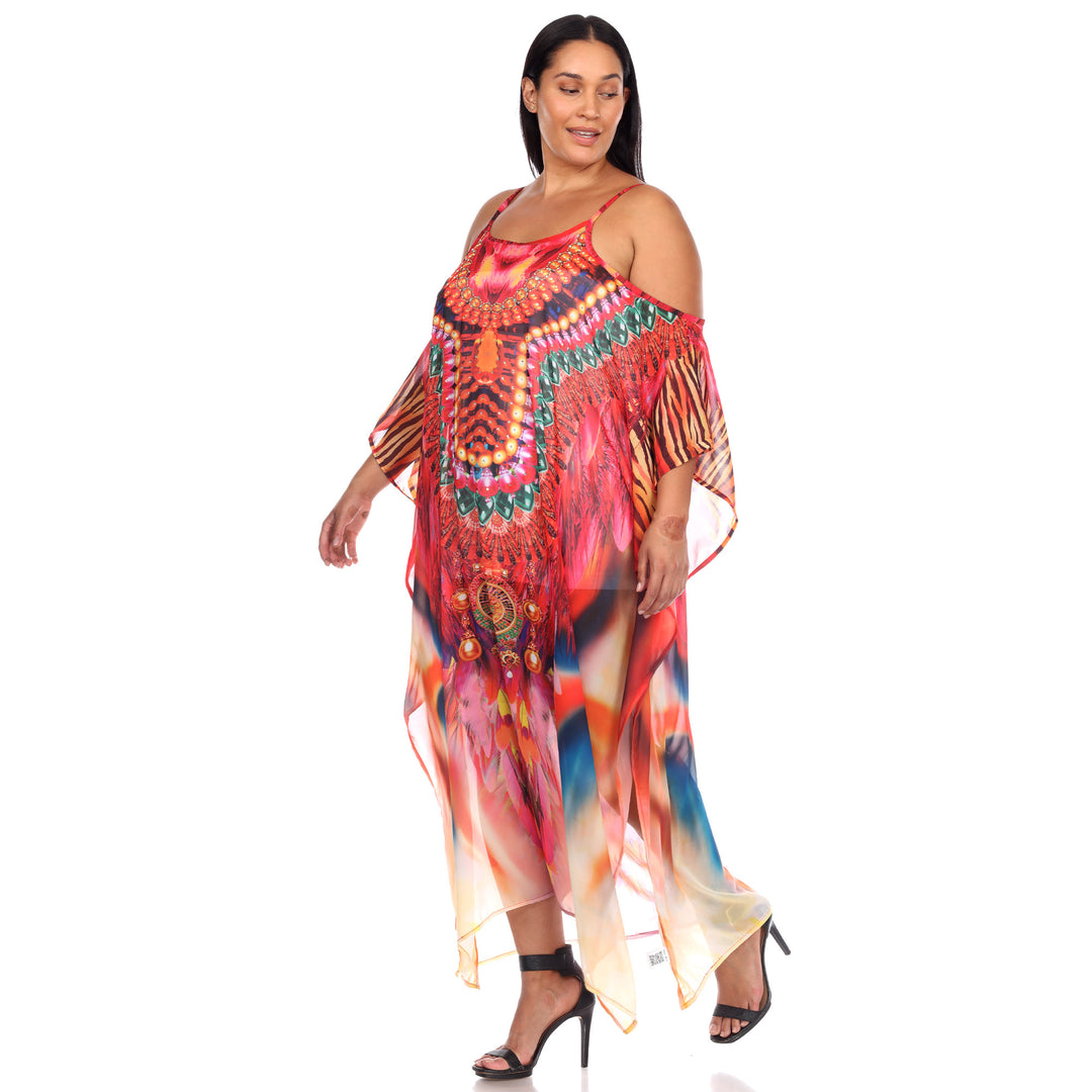 Women's Plus Size Maxi Sheer Caftan