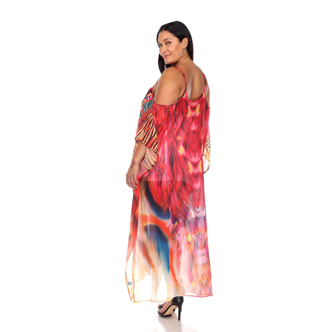 Women's Plus Size Maxi Sheer Caftan