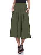 Flared Midi Skirt with pockets