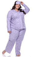 Plus Size Three-Piece Pajama Set | White Mark Fashion