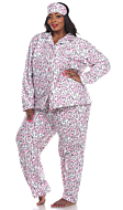 Plus Size Three-Piece Pajama Set | White Mark Fashion