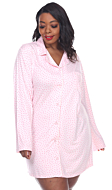 Plus Size Long Sleeve Nightgown | White Mark Fashion